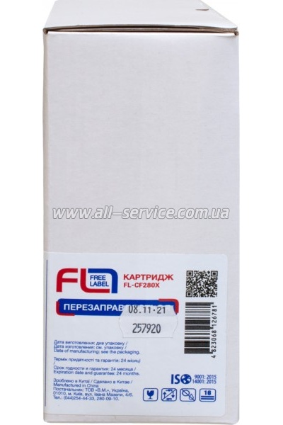 �������� FREE Label HP LJ PRO 400/ M425/ M401/ ������ CF280X (FL-CF280X)