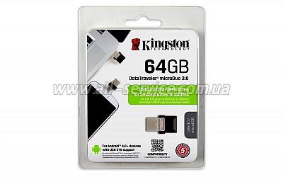 ������ 64GB KINGSTON DT MicroDuo USB 3.0 (DTDUO3/64GB)