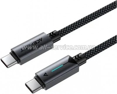 ���� ������ USB-C to USB-C 1.2m 60W nylon black Acefast (6974316284475)