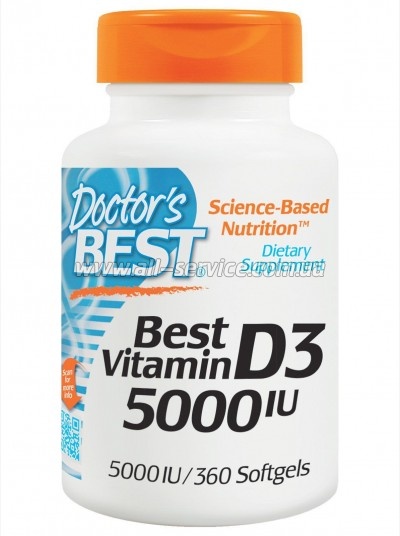  Doctor's Best  D3 5000IU, 360   (DRB-00250)