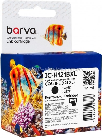  Barva HP 121XL black/ CC641HE (IC-H121BXL)