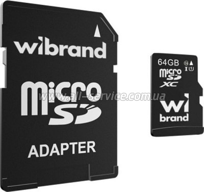   Wibrand 64GB mictoSD class 10 UHS-I (WICDXU1/64GB-A)