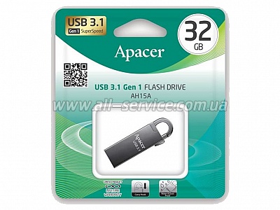 ������ APACER AH15A 32GB USB3.1 Ashy (AP32GAH15AA-1)