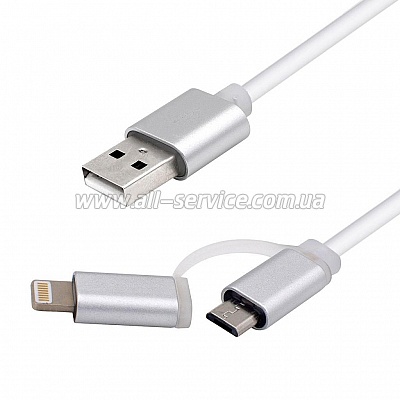   USB 2.0 AM to Micro 5P Lightning 1.0m Vinga (USBAMMICRO&Lightning-1.0)