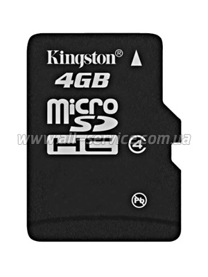  4GB KINGSTON microSDHC class 4 + 2  (SDC4/4GB-2ADP)