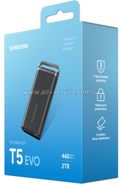  SSD USB 3.2 2TB T5 Shield Samsung (MU-PH2T0S/EU)