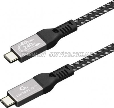 ���� ������ USB-C to USB-C 0.5m USB4 240W 8K60Hz 40Gbps Cablexpert (CCBP-USB4-CMCM240-0.5M)