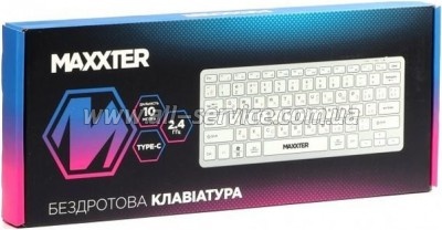  Maxxter KBW-C01S-UA Wireless UA White (KBW-C01S-UA)