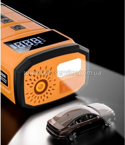    Aspiring Jump 3 8000mAh Power bank 3-in-1 with inflator, compressor, car charging (JM8000PIWC)