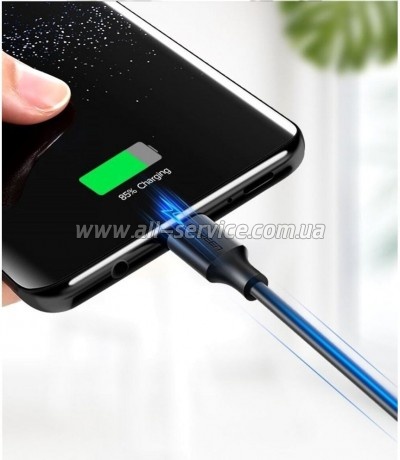 ���� ������ USB 2.0 AM to USB-C 3.0m 3.0A 18W US287 Black Ugreen (60826)