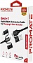 ���� ������ USB 2.0 AM to Lightning + Micro 5P + USB-C black Promate (pentapower.black)