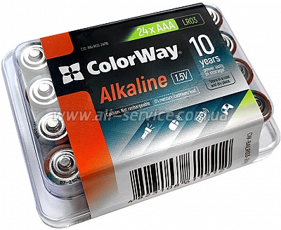  ColorWay AAA LR03 Alkaline Power * 24 plastic box (CW-BALR03-24PB)