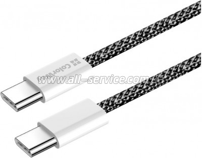 ���� ������ ColorWay USB-C to USB-C 2.0m PD Fast Charging 60W 3.0� black (CW-CBPDCC068-BK)