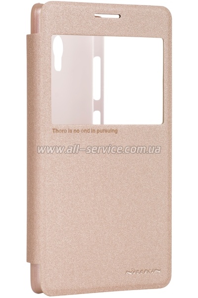 Чехол NILLKIN Lenovo Vibe P1 - Spark series (золотистый) Чехол NILLKIN Lenovo Vibe P1 - Spark series (золотистый)