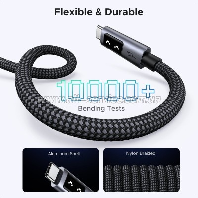 ���� ������ USB-C to USB-C 2.0m PD 100W L509 black Ugreen (35512)