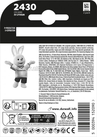 ��������� Duracell CR2430 3V, 2��. (5012262)