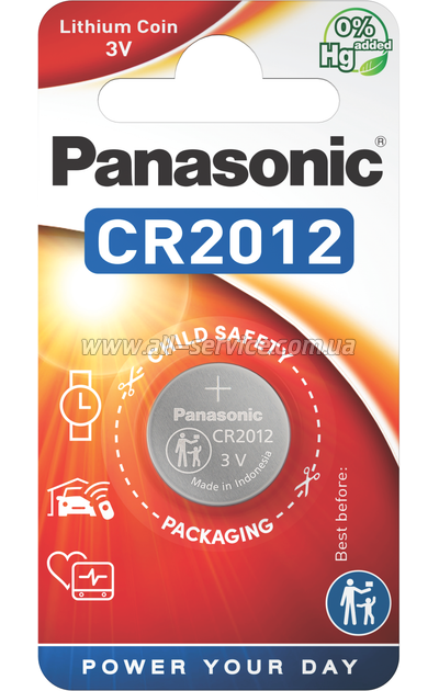  Panasonic CR2012 Lithium (CR-2012EL/1B)