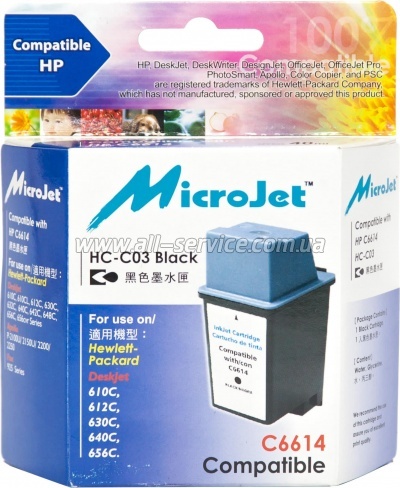 �������� MicroJet �20 HP DJ 610C/ 640C/ 656C ������ C6614DE Black (HC-C03)