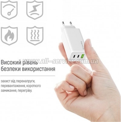 �������� ������� ColorWay C101B GaN Mini 100W PD white (CW-CHS061PD-WT)