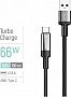 ���� ������ USB 2.0 AM to USB-C 1.0m 6A braided wire black ColorWay (CW-CBUC096-BK)
