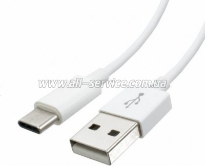 ���� ������ USB 2.0 AM to USB-C 1.0m white OEM Atcom (C001)