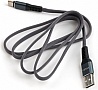 ���� ������ USB 2.0 AM to Type-C 1m flat nylon gray Vinga (VCPDCTCFNB1GR)