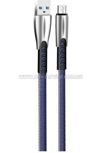   ColorWay USB 2.0 AM to Micro 5P 1.0m zinc alloy blue (CW-CBUM011-BL)