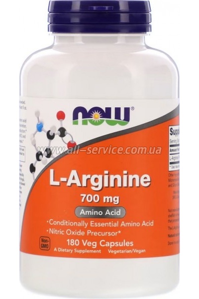  Now Foods L- 700, L-Arginine, 180   (NOW-00033)
