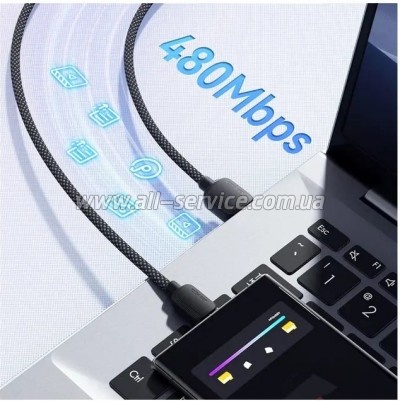 ���� ������ USB 2.0 AM to USB-C 1.0m 100W white Essager (EXC7A-WL02-P)