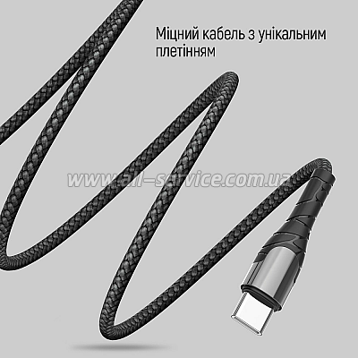   ColorWay USB-C to USB-C 2.0m PD Fast Charging 65W 3A grey (CW-CBPDCC039-GR)