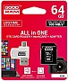 Карта памяти GOODRAM 64GB microSDXC class 10 UHS-I (M1A4-0640R12) Карта памяти GOODRAM 64GB microSDXC class 10 UHS-I (M1A4-0640R12)