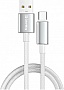 ���� ������ USB 2.0 AM to USB-C 2.0m 3A zinc alloy braided white ColorWay (CW-CBUC099-WT)