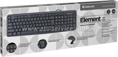  Defender Element HB-520 USB UKR Black (45529)