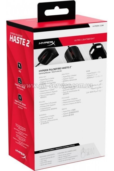  HyperX Pulsefire Haste 2 USB Black (6N0A7AA)