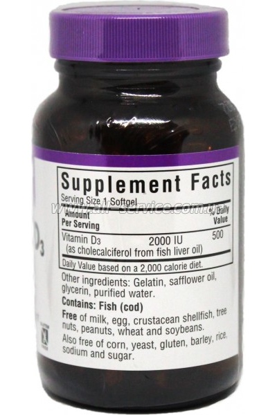  Bluebonnet Nutrition  D3 2000IU, 100   (BLB0317)