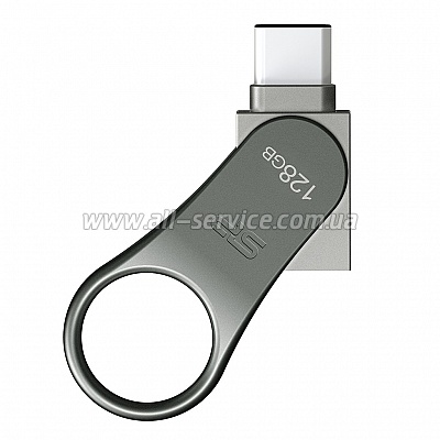  Silicon Power 128 GB DriveMobile C80 USB 3.1 + Type-C Silver (SP128GBUC3C80V1S)