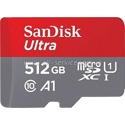   SanDisk 512GB microSDXC class 10 UHS-I Ultra (SDSQUAC-512G-GN6MA)