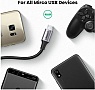 ���� ������ USB 2.0 AM to Micro 5P 2.0m US290 Aluminum Braid Black Ugreen (60148)