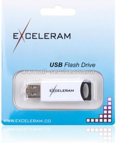  eXceleram 64GB H2 Series White/Black USB 2.0 (EXU2H2W64)