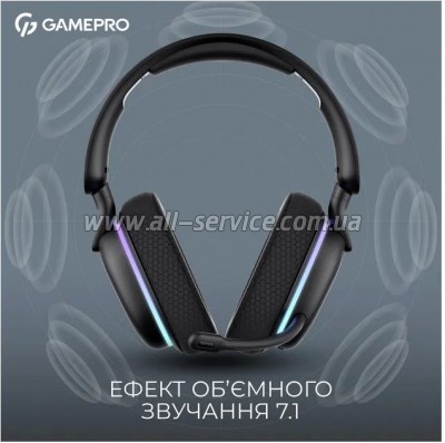 �������� GamePro Asgard Bragi 7.1 RGB Tri-Mod Black (HSW250B)