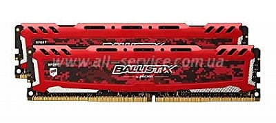  4GBx2 Micron Crucial Ballistix Sport DDR4 2400 KIT Red, Retail (BLS2K4G4D240FSE)