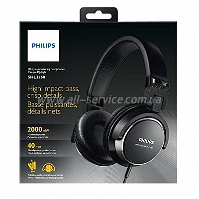  Philips SHL3260BK/00 Black