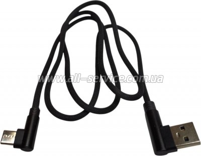 ���� ������ USB 2.0 AM to USB-C 1.0m 2.4A 90� corner black XoKo (XK-CTC-001-BK)