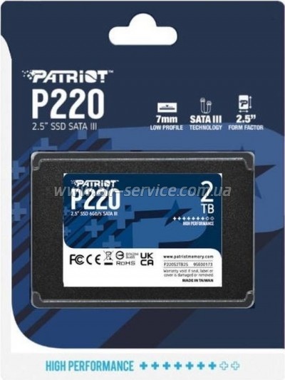  SSD 2.5" 2TB P220 Patriot (P220S2TB25)
