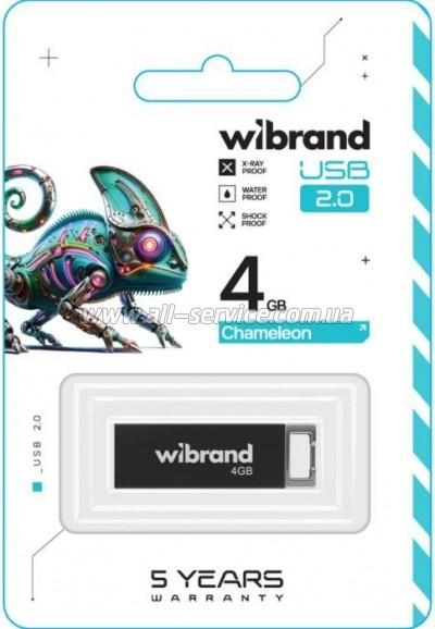  Wibrand 4GB Chameleon Black USB 2.0 (WI2.0/CH4U6B)