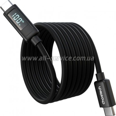 ���� ������ USB-C to USB-C 1.2m PD100W digital display silicone Choetech (XCC-1064)