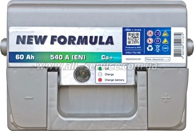 ����������� ������������� NEW FORMULA 60Ah (5602204249)