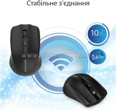 Promate Clix-8 Wireless Black (clix-8.black)