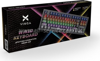  Vinga KBGM-110 87 key LED Blue Switch USB Black (KBGM-110 Black)