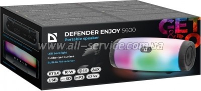   Defender Enjoy S600 10 Light/FM/microSD/USB Black (65603)